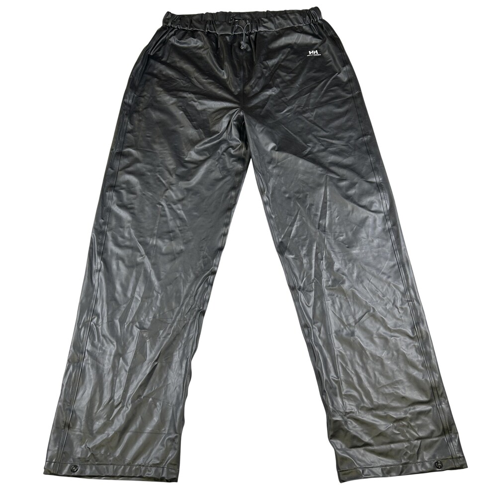 Helly Hansen Voss Rain Pants Mens 2XL Waterproof Elastic Waist Snap Hem Outdoor